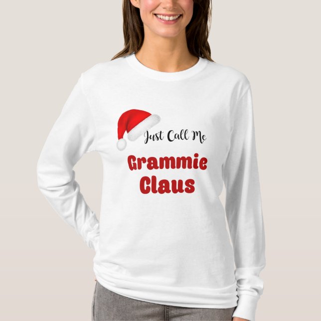 Camiseta Grammie Claus Natal (Frente)