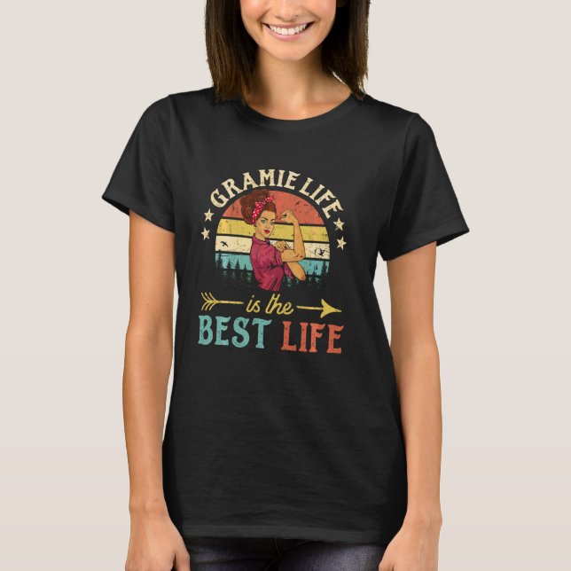 Camiseta Grammie Life É A Melhor Vida Que As Mulheres Vinta (Frente)