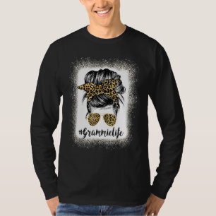 Camiseta Grammie Sangrento, vida Leopardo Mensageiro, Mulhe