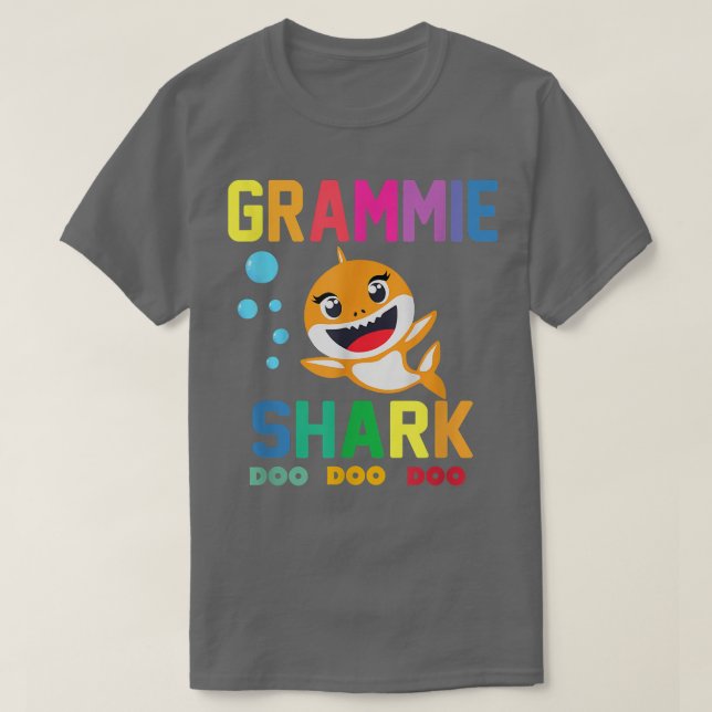 Camiseta Grammie SharkGrammie Shark Lover Family Mothers Da (Frente do Design)