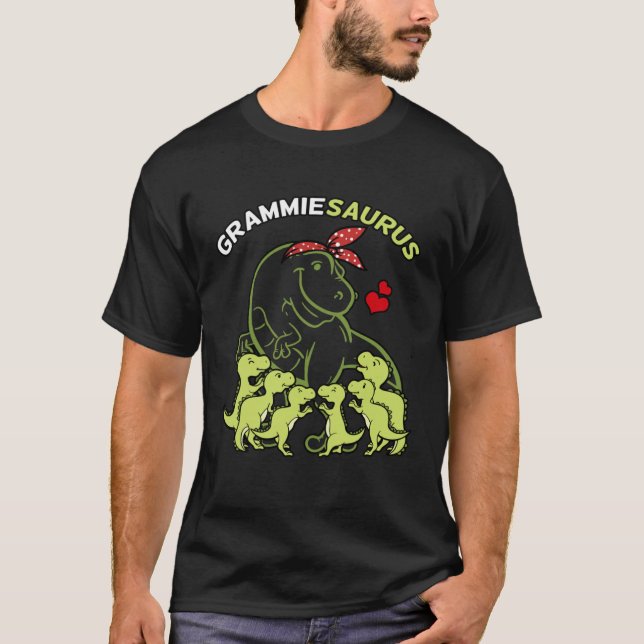 Camiseta Grammiesaurus Gramma 6 Kids Dinosaur Mother s Day (Frente)