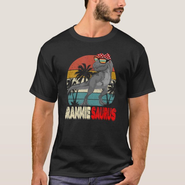Camiseta Grammiesaurus Rex Dinosaur Grammiur Saurus Mãe" (Frente)