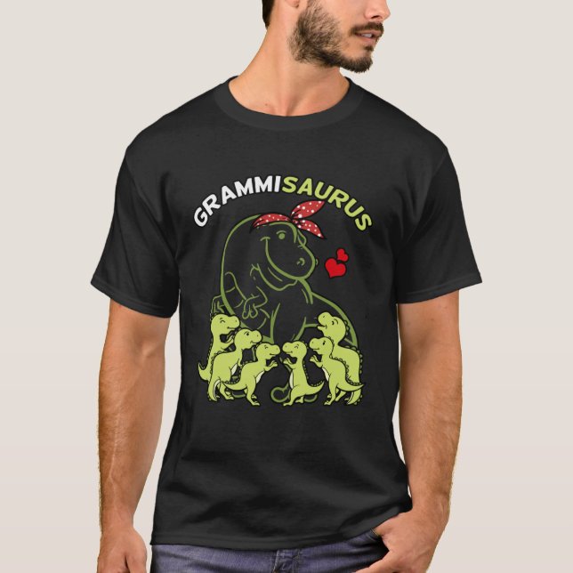 Camiseta Grammisaurus Grammi 6 Kids Dinosaur Mother s Day (Frente)