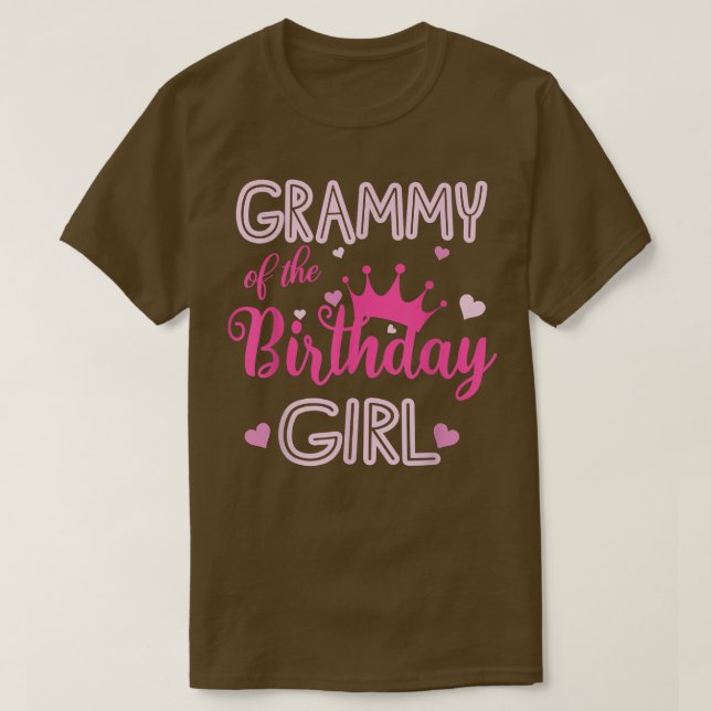 Camiseta Grammy Da Garota De Aniversário Fama Cortante Cor- (Frente do Design)