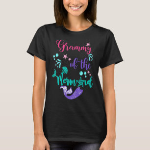 Camiseta Grammy Da Sereia De Aniversário Para Mulheres Masc