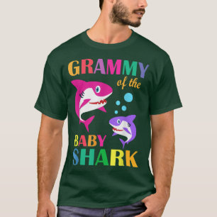 Camiseta Grammy Do Bebê Tubarão De Aniversário Mt
