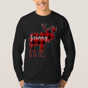 Camiseta Grammy Moose Red Buffalo Xadrez Correspondente Fam