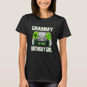 Camiseta Grammy of Birthday Girl Matching Family Video