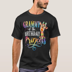 Camiseta Grammy Of Birthday Princess Giraffe Birthday G