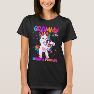 Camiseta Grammy of Birthday Princess Girl Dabbing Unico