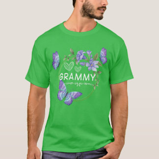 Camiseta Grammy para mulheres com borboletas Dia d