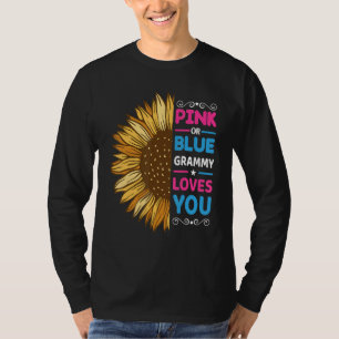 Camiseta Grammy Rosa ou Azul Ama Você Bebê Revelação do Sex