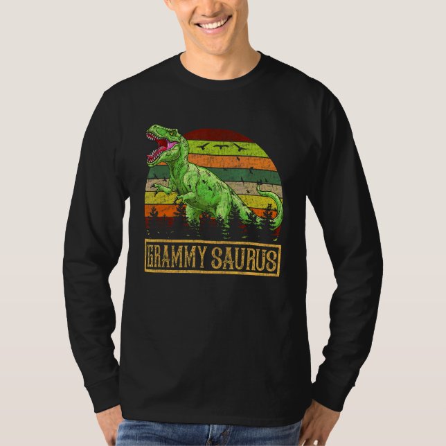 Camiseta Grammysaurus Rex Dinosaur Grammy Surus (Frente)