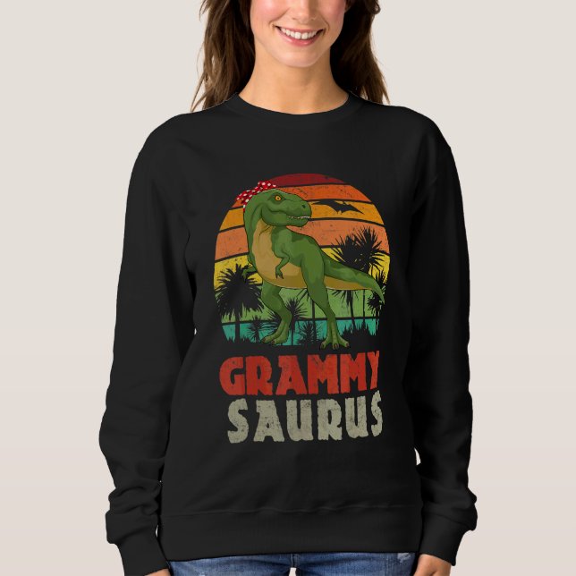 Camiseta Grammysaurus Rex Dinosaur Matando Família (Frente)