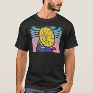 Camiseta Gramofone Record Player Vaporwave Aestético Phono