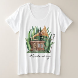 Camiseta Gramofone Timesical Fairytalle House Watercolor