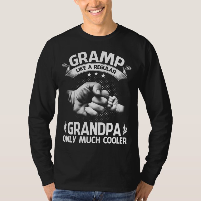 Camiseta GrAmP Like Regular Grandpa Only Cooler Funny T-Shi (Frente)