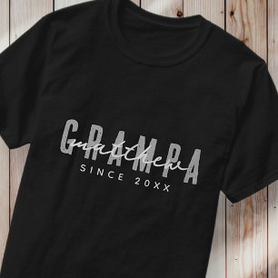 Camiseta Grampa Desde 20XX Moderno Elegante Simples