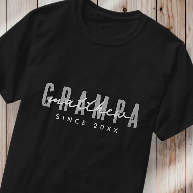 Camiseta Grampa Desde 20XX Moderno Elegante Simples (Criador carregado)