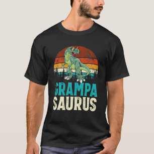 Camiseta Grampasaurus T Rex Dinosaur Grampa Saurus Família 