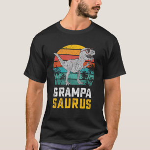 Camiseta Grampasaurus T Rex Dinosaur Grampa Saurus Família 