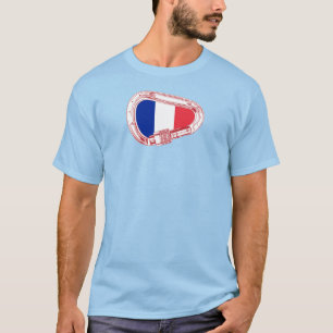 Camiseta Grampo de Escalada da Bandeira da França