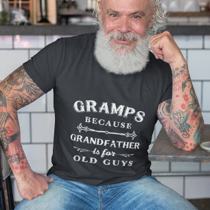 Camiseta Grampos   Avô é para Dia de os pais Cara antiga