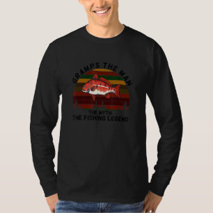 Camiseta GRAMPS Significativo Homem Mito Lenda Pesca de Rub