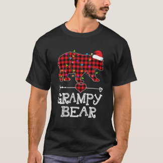 Camiseta Grampy Bear Christmas Pajama Red Xadrez Buffalo Fa