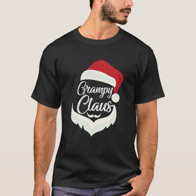 Camiseta Grampy Claus Natal Engraçado Papais noeis de Pijam (Frente)