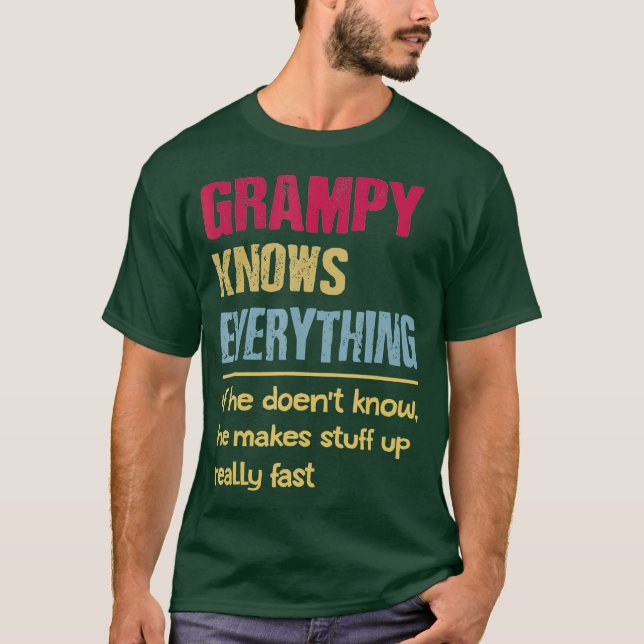 Camiseta Grampy Sabe Tudo Que O Vovô Oferece (Frente)
