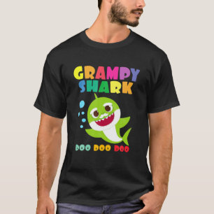 Camiseta Grampy Shark Doo Doo Engraçado Crianças Mamães