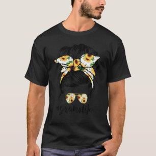 Camiseta Grams Life Sunflower Messaging Dia de as mães 1
