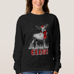 Camiseta Grams Moose Visto Santa Hat Matando Família