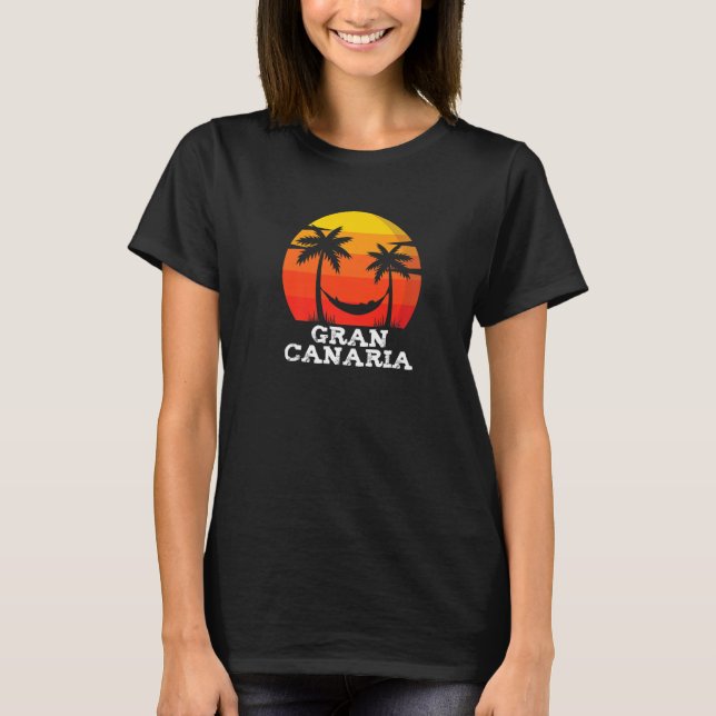 Camiseta Gran Canaria Retro Sunset Summer Vacage (Frente)