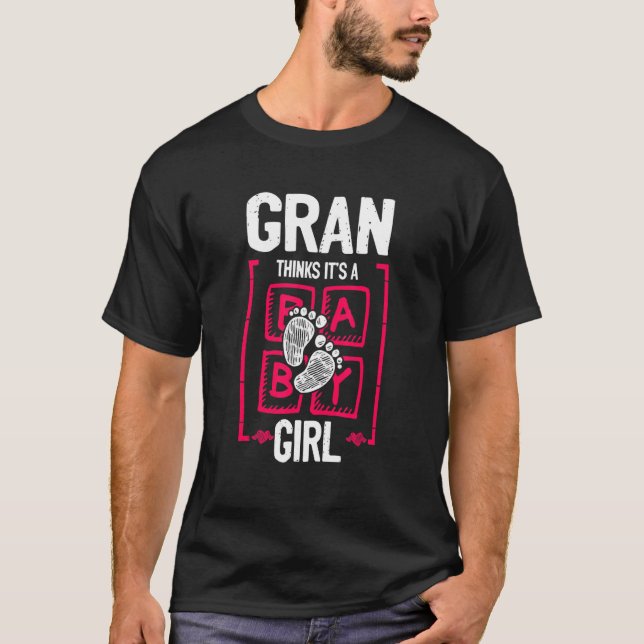 Camiseta Gran pensa que é um Chá de fraldas de Revolução de (Frente)
