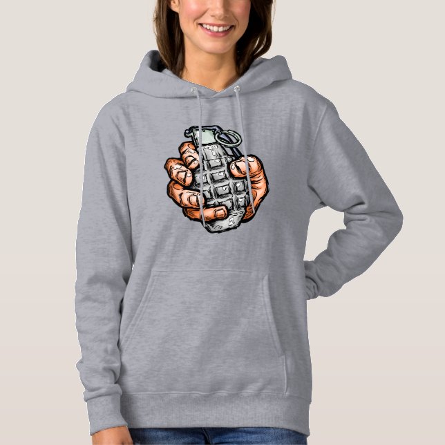 Camiseta Granada de Mão em Estilo de Quadrinhos (Frente)