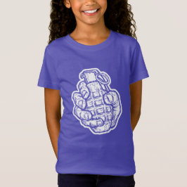 Camiseta Granada de Mão em Estilo de Quadrinhos