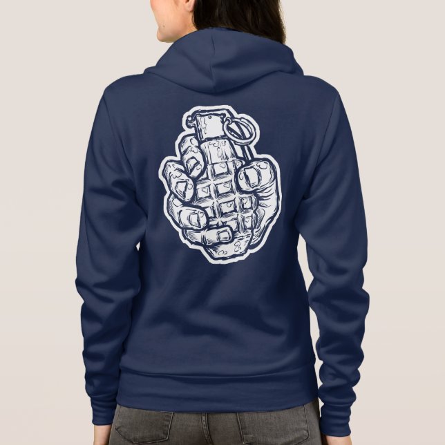 Camiseta Granada de Mão em Estilo de Quadrinhos (Verso)
