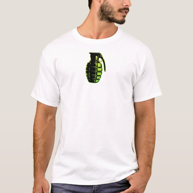 Camiseta Granada de mão - verde (Frente)