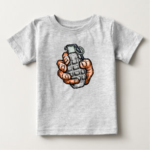 Camiseta Granada Mão no Estilo História em quadrinhos
