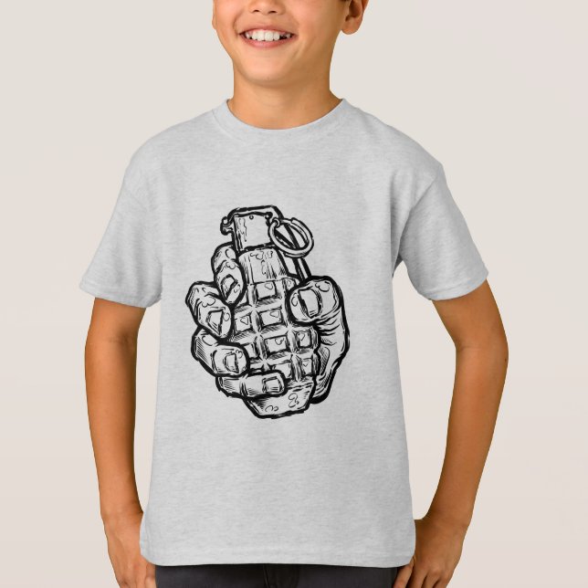 Camiseta Granada Mão no Estilo História em quadrinhos (Frente)