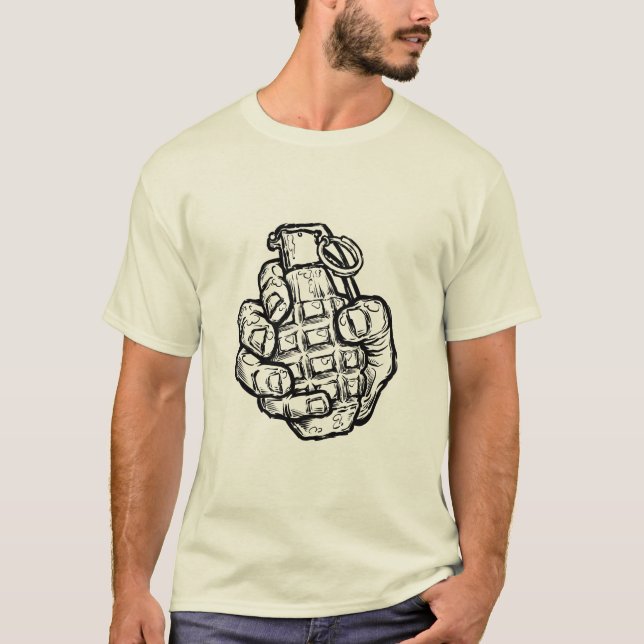 Camiseta Granada Mão no Estilo História em quadrinhos (Frente)