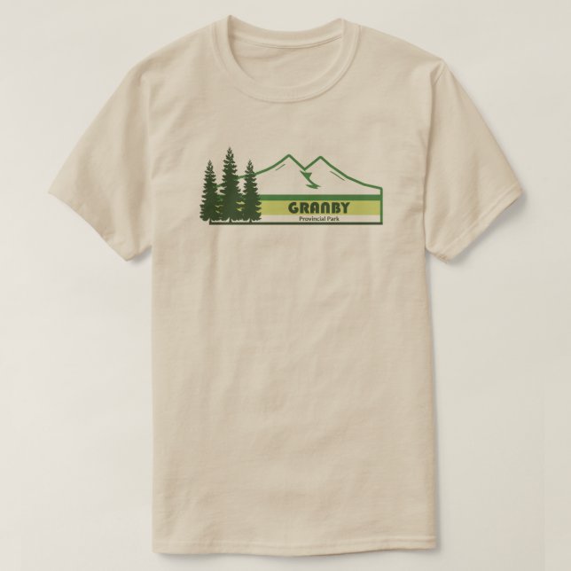 Camiseta Granby Provincial Park Green Stripes (Frente do Design)