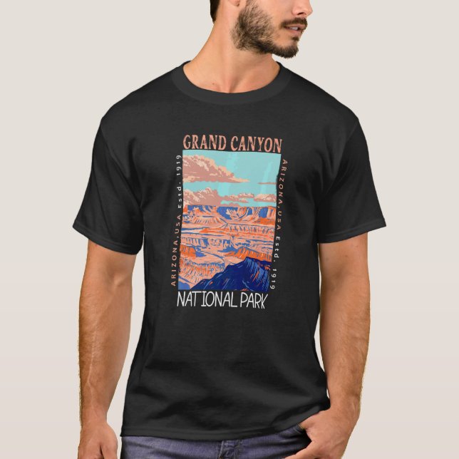 Camiseta Grand Canyon National Park Arizona em Vint (Frente)