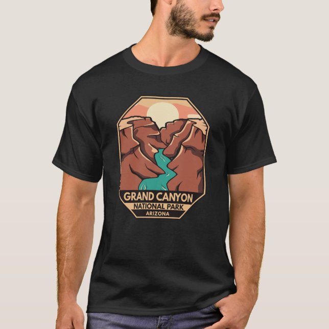 Camiseta Grand Canyon National Park Retro Emblem (Frente)