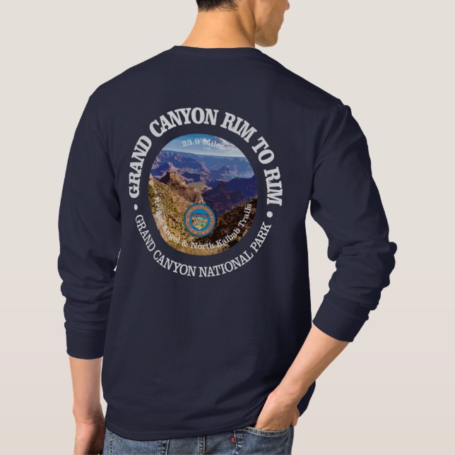 Camiseta Grand Canyon Rim para Rim (rd) (Verso)
