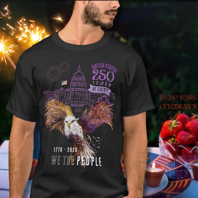Camiseta Grand Eagle US 250 Years of Liberty We The People (Majestic Eagle US 250 We The People Capitol Hill T-Shirt)