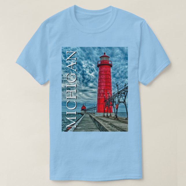 Camiseta Grand Haven Lighthouse | Michigan (Frente do Design)