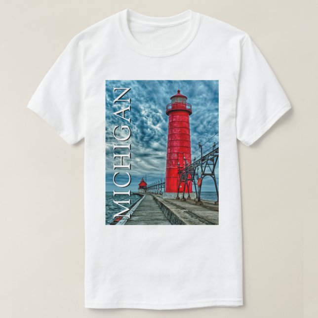 Camiseta Grand Haven Lighthouse | Michigan (Frente do Design)